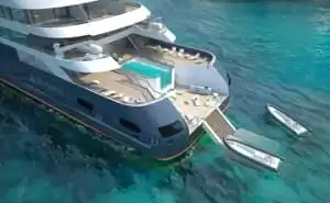 Solarium, piscine et marina