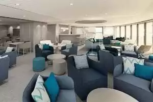 Salon panoramique, avec terrasse